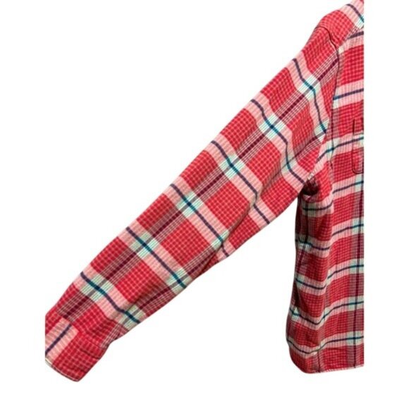 Woolrich Women's Red Casual Plaid Button-Up Long Sleeve Shirt 100% Cotton XXL - Picture 5 of 10